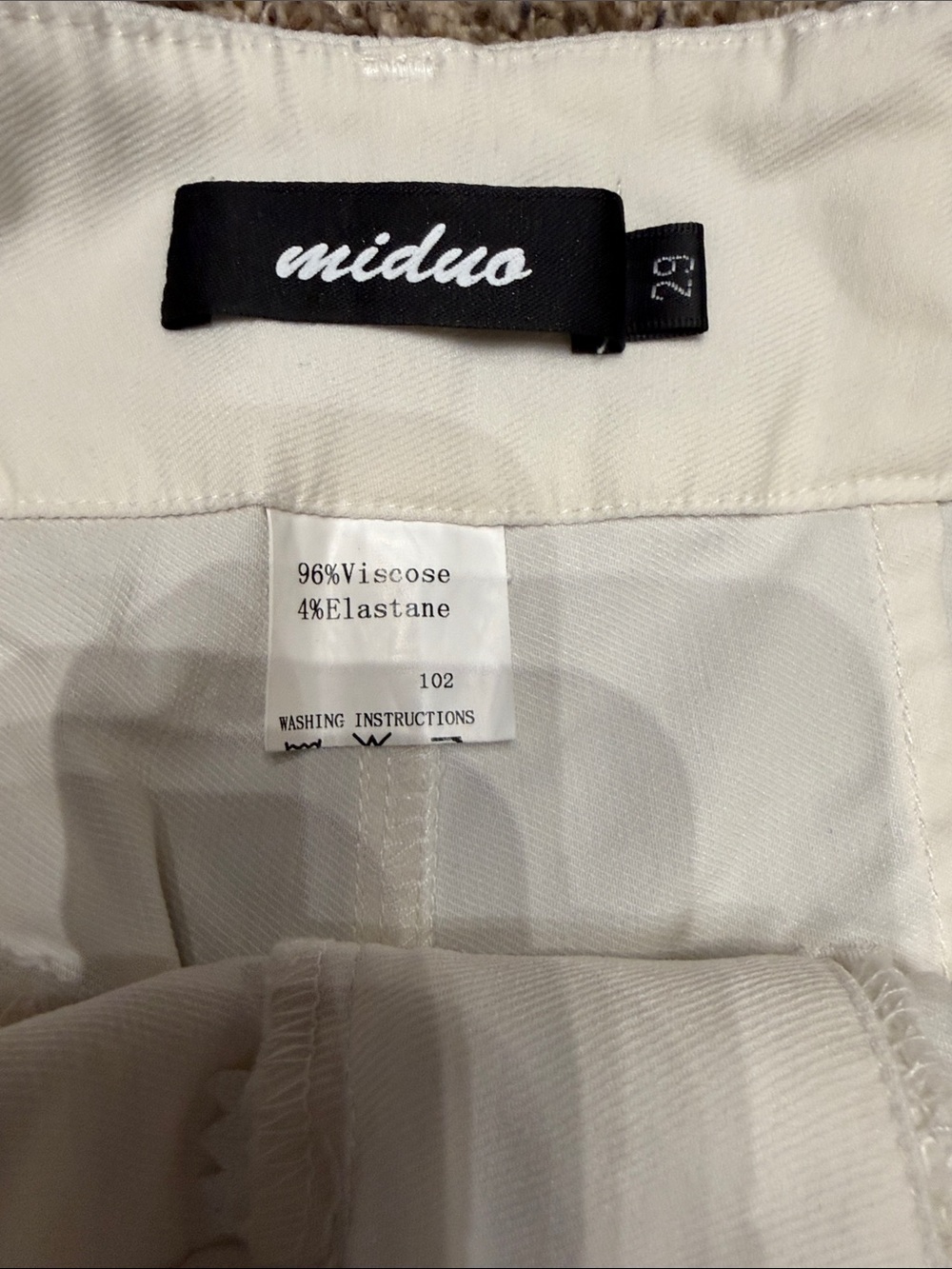 Wide-Leg Flare White Women's Pants - Picture 2 of 5